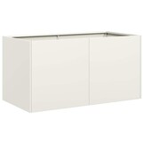 vidaXL Plantenbak 80x40x40 cm koudgewalst staal wit