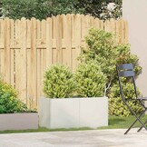 vidaXL Plantenbak 80x40x40 cm koudgewalst staal wit