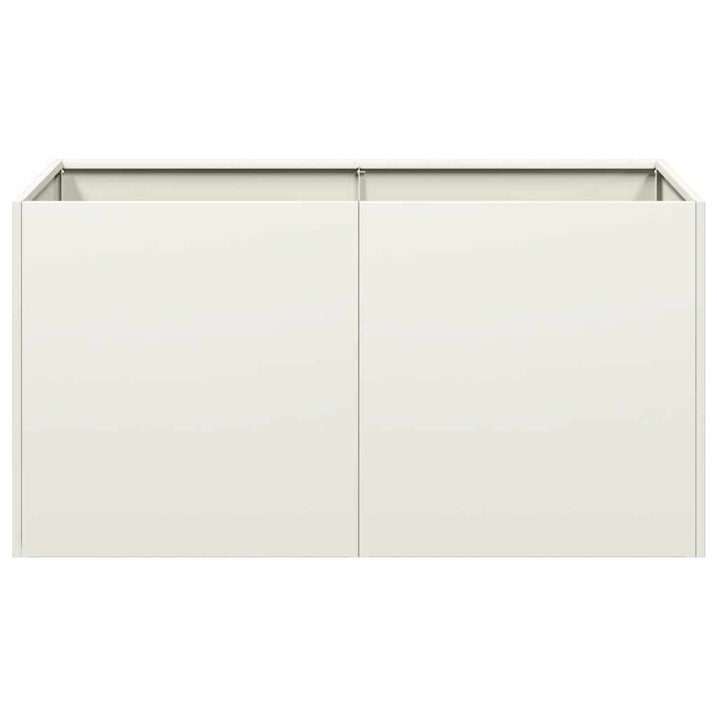 vidaXL Plantenbak 80x40x40 cm koudgewalst staal wit