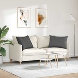 vidaXL Sofa Kussens 2 pcs Donkergrijs 70 x 50 cm Katoen Stof