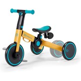 Kinderkraft 4TRIKE 3-in-1 Driewieler en Loopfiets - Geel