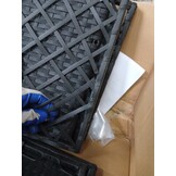 vidaXL Plantenbak met latwerk 40x40x136 cm polypropeen zwart