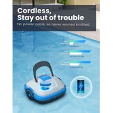 WYBOT Zwembadstofzuiger, zwembadzuiger met dubbele motor, dubbele motor, sterk zuigvermogen, automatische zwembadreiniger voor ondergrondse zwembaden tot 50 m²