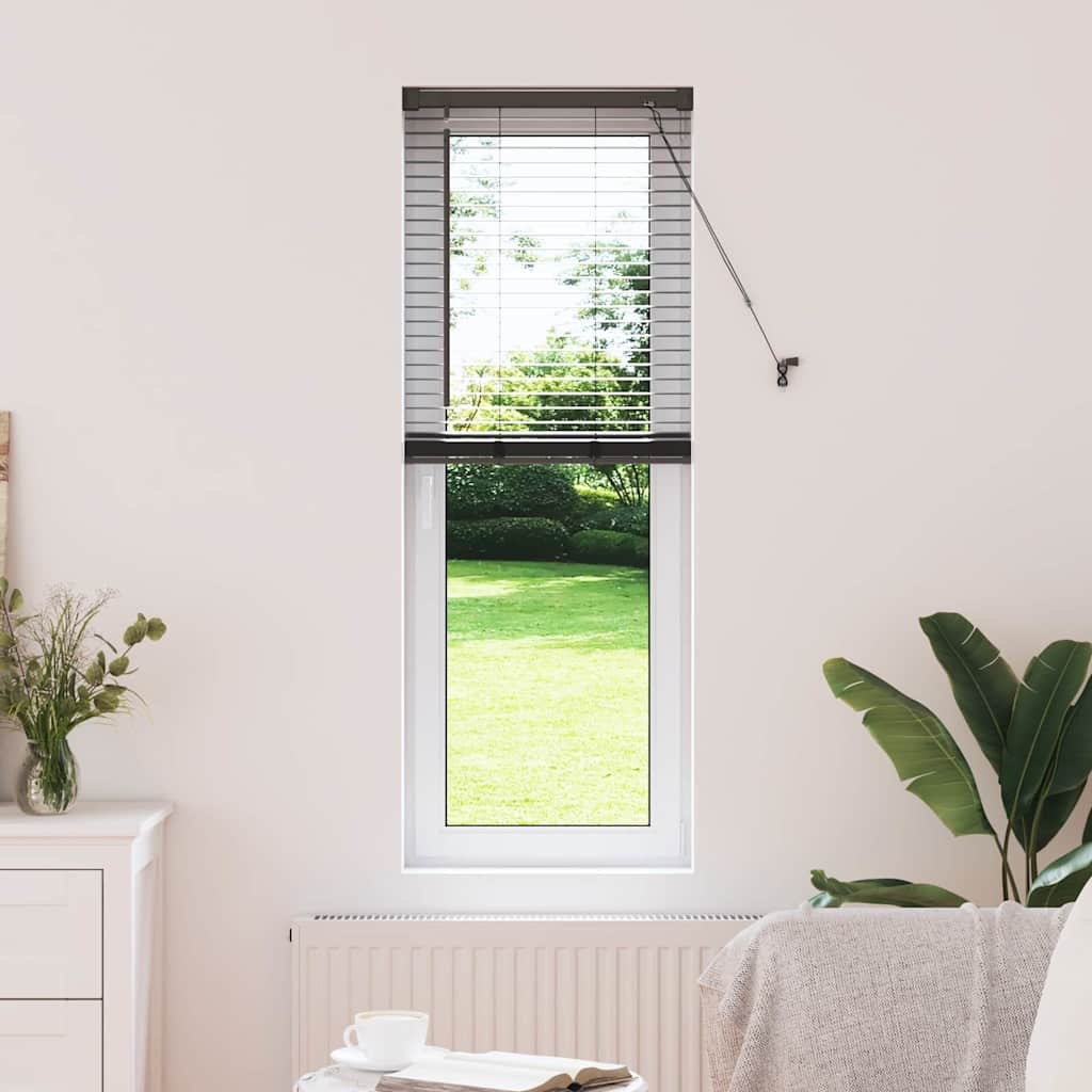 VidaXL Raamblind met Gordijnen Zwart Aluminium - 73% Korting