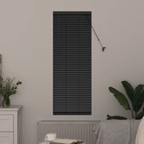 VidaXL Raamblind met Gordijnen Zwart Aluminium - 73% Korting