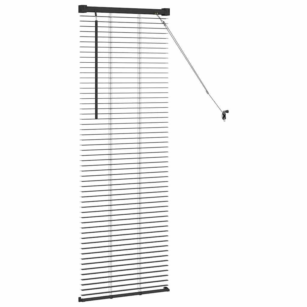 VidaXL Raamblind met Gordijnen Zwart Aluminium - 73% Korting