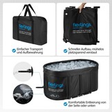 Premium 120 cm ovaal ijsbad, mobiel opvouwbaar bad met 5 isolatielagen en 3-laagse cover, Ice Bath voor binnen en buiten, Zitbad voor thuis, Dombelbad, Hottub