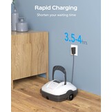 WYBOT Zwembadrobot met accu, zonder kabel, zwembadstofzuiger, robot met 100 minuten dubbele aandrijfmotoren, automatisch parkeren, zwembadrobot, accu, robotstofzuiger voor vlakke bodem