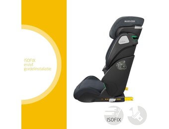 Maxi-Cosi Kore i-Size, Kinderautostoel, 3,5 - 12 jaar, 100 - 150 cm, ISOFIX autostoel, Verstelbare hoogte/breedte, Side Protection System Plus, Snel & gemakkelijk gordelsysteem, Authentic Graphite