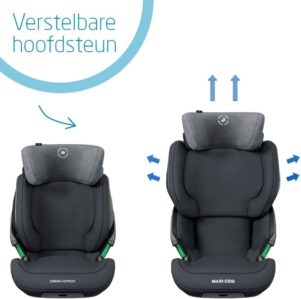 Maxi-Cosi Kore i-Size, Kinderautostoel, 3,5 - 12 jaar, 100 - 150 cm, ISOFIX autostoel, Verstelbare hoogte/breedte, Side Protection System Plus, Snel & gemakkelijk gordelsysteem, Authentic Graphite