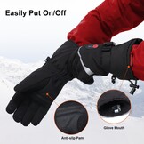 Elektrische Verwarmde Handschoenen Unisex Zwart L - 77% Korting!