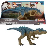 Jurassic World Ruthless Rampagin Allosaurus Dinosaur Toy, Action Figure with Continuous Chomp Attack & Roar Sounds, Button Activated Evolved Battle Spikes, HRX51
