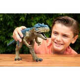 Jurassic World Ruthless Rampagin Allosaurus Dinosaur Toy, Action Figure with Continuous Chomp Attack & Roar Sounds, Button Activated Evolved Battle Spikes, HRX51