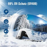 suoso OTG Skibril, uniseks, uv-bescherming, snowboardbril, brildrager, anti-condens, skibril, compatibel met helm