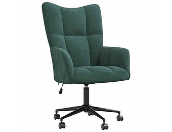 vidaXL Relaxstoel fluweel donkergoen