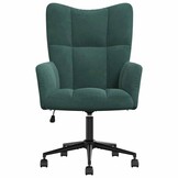 vidaXL Relaxstoel fluweel donkergoen