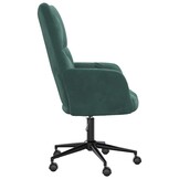 vidaXL Relaxstoel fluweel donkergoen