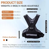 Gewichtsvest, 3 kg/5 kg, trainingsvest met reflecterende strepen en verstelbare riemen, fitnessvest voor krachttraining, hardlopen, cardio en fitness