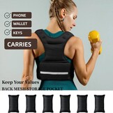 Gewichtsvest, 3 kg/5 kg, trainingsvest met reflecterende strepen en verstelbare riemen, fitnessvest voor krachttraining, hardlopen, cardio en fitness
