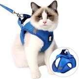 Lianzimau Kattenharnas met Leash - Lichtgewicht, Ontsnappingsproof en Verstelbaar Mesh Vest voor Puppy's en Kittens