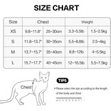 Lianzimau Kattenharnas met Leash - Lichtgewicht, Ontsnappingsproof en Verstelbaar Mesh Vest voor Puppy's en Kittens