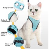 LIANZIMAU Harnas en Lijn Set voor Katten - Lichtgewicht & Ontsnappingsvrij - Maat L - Nieuw Groen