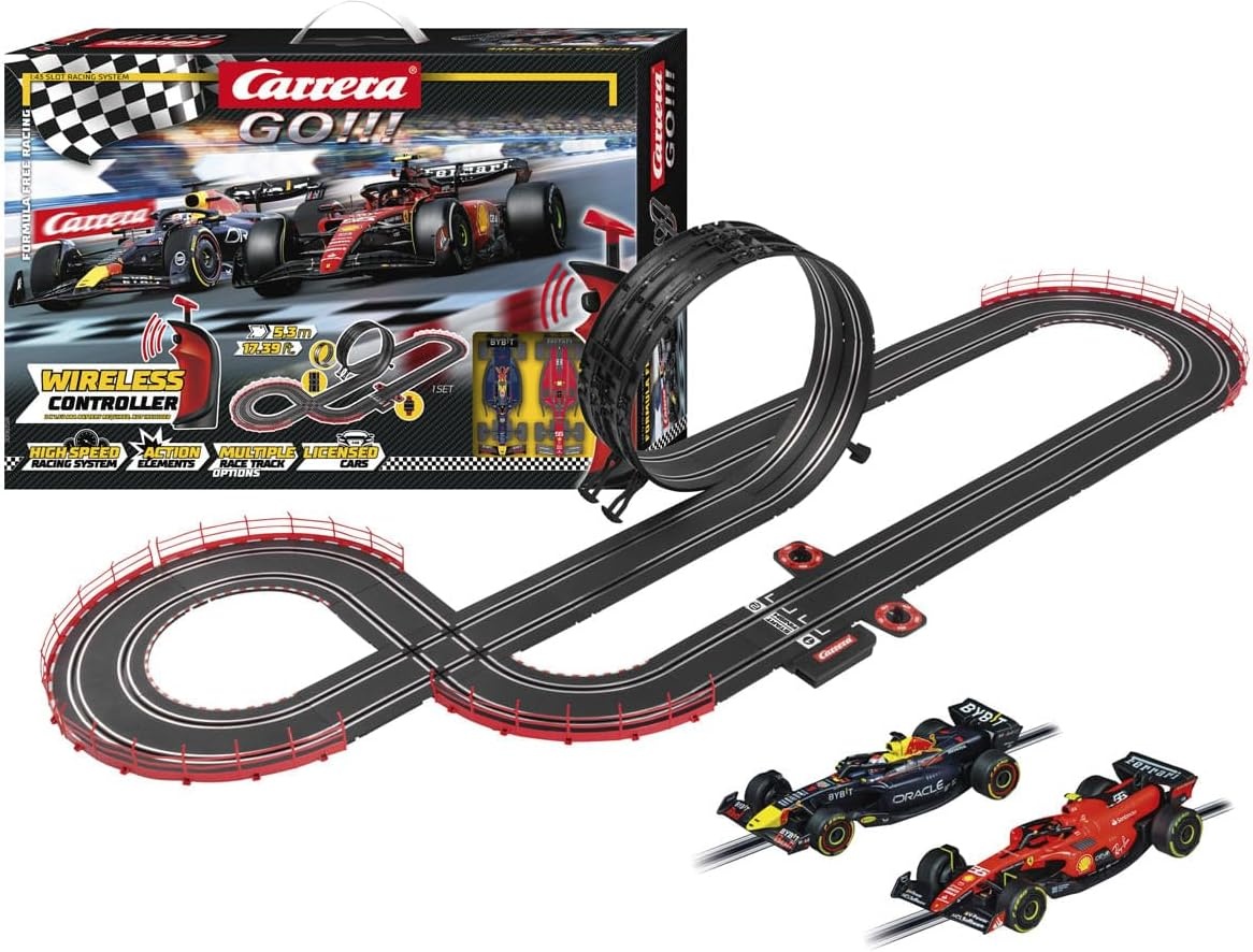 Carrera - 20062581 - Carrera GO!!! Formula Free Racing (Wireless) Racebaanset, racebaan met gelicentieerde slotcars, tot 2 spelers, voor kinderen vanaf 6 jaar en volwassenen