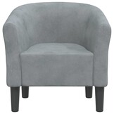 Moderne Kuipstoel Fluweel Donkergrijs - 72% Korting!