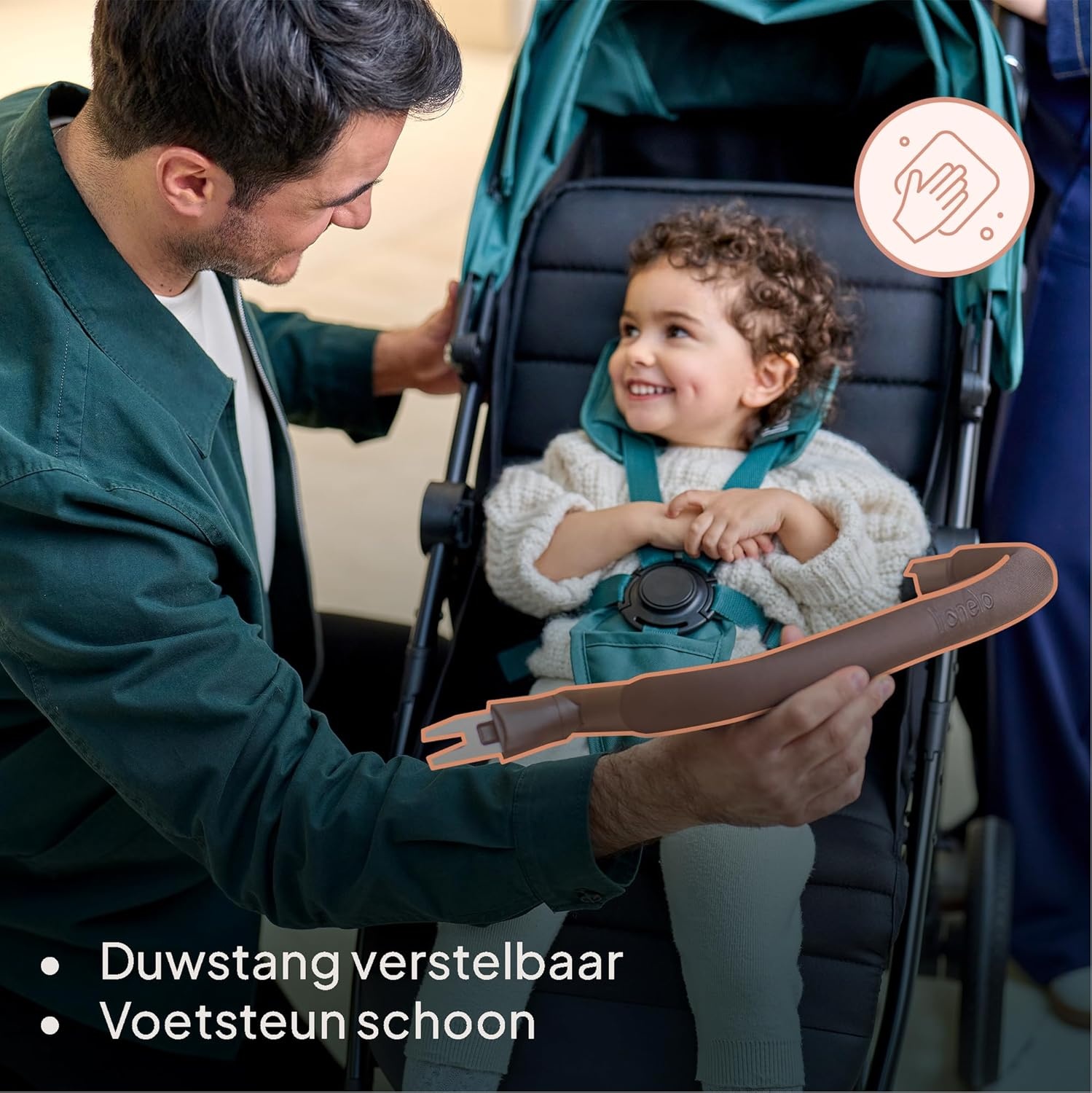 Lionelo Mira Kinderwagen Groen – Lichtgewicht wandelwagen tot 22 kg