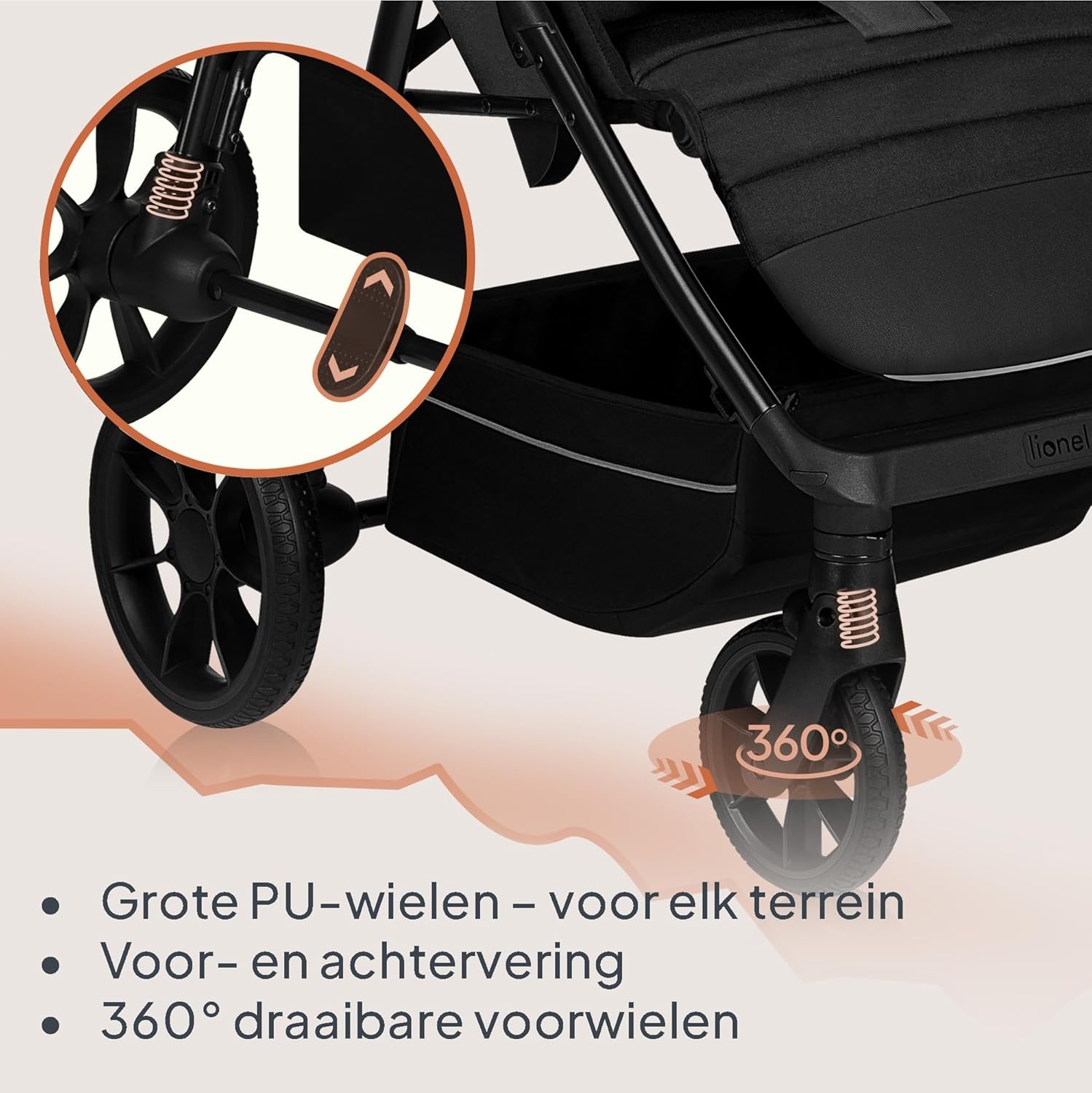 Lionelo Mira Kinderwagen Groen – Lichtgewicht wandelwagen tot 22 kg