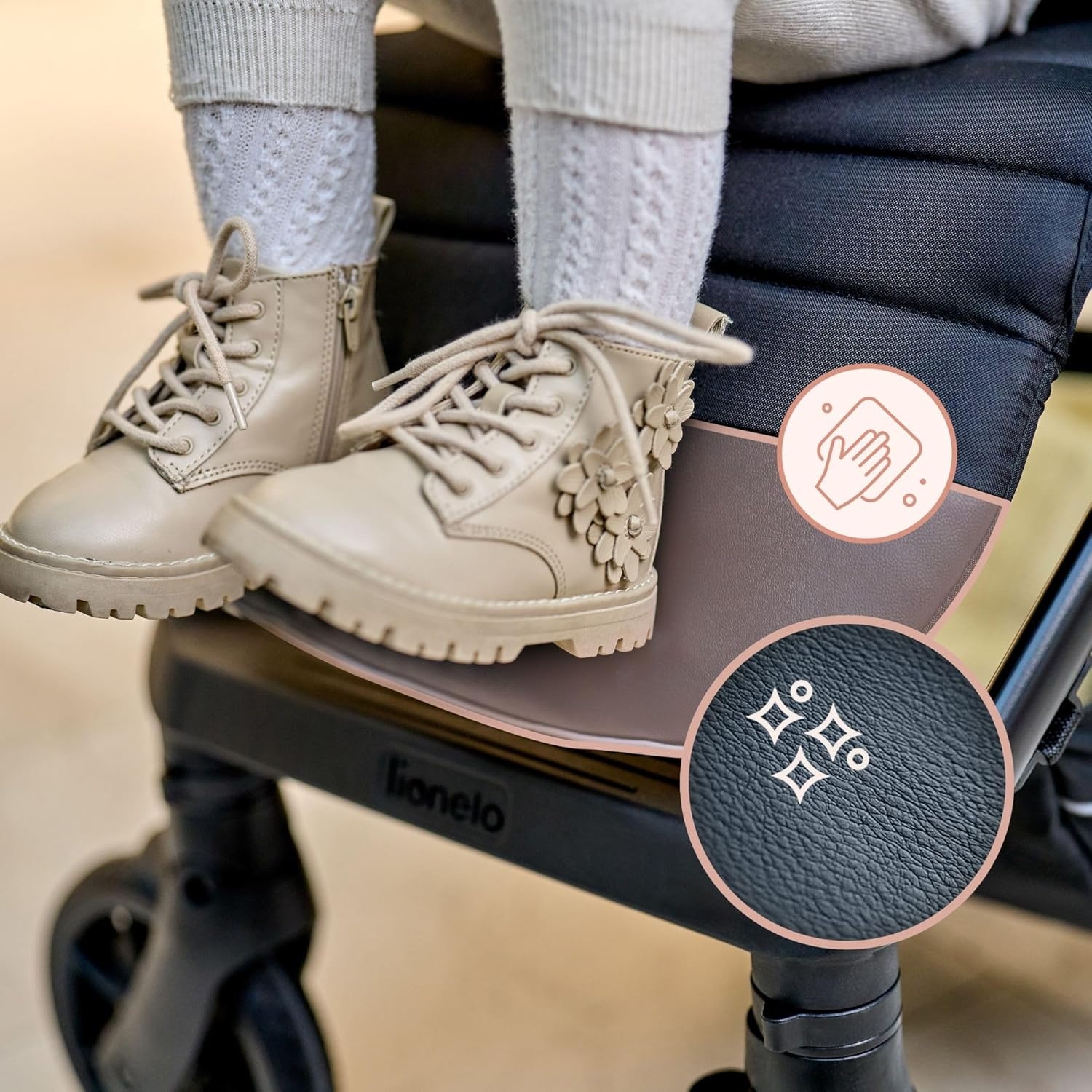 Lionelo Mira Kinderwagen Groen – Lichtgewicht wandelwagen tot 22 kg