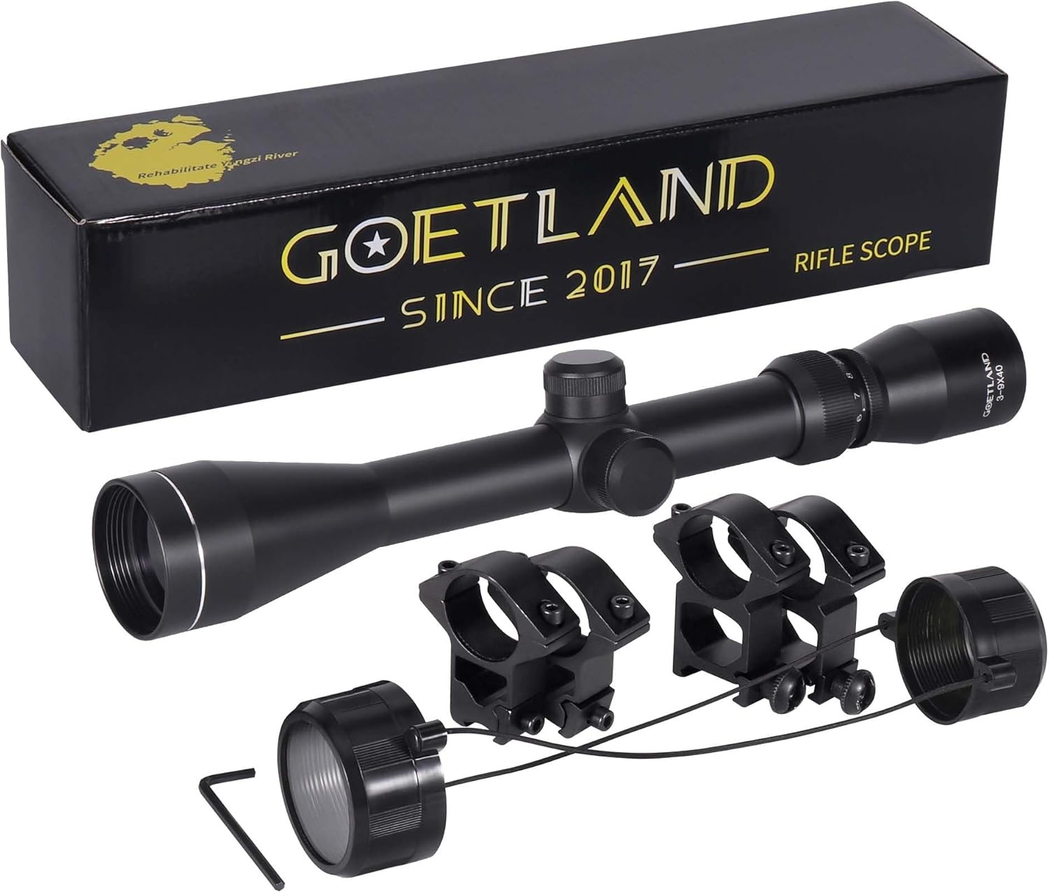 Goetland Richtkijkers 3-9x40 SFP Crosshair R4 met Montageringen voor Luchtbuks en Airsoft