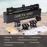 Goetland Richtkijkers 3-9x40 SFP Crosshair R4 met Montageringen voor Luchtbuks en Airsoft