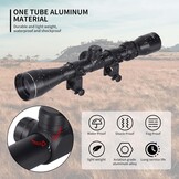 Goetland Richtkijkers 3-9x40 SFP Crosshair R4 met Montageringen voor Luchtbuks en Airsoft