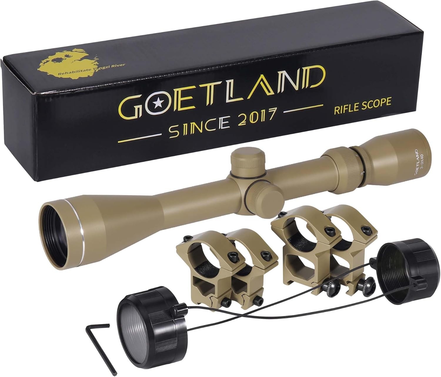 Goetland Richtkijkers 3-9x40 SFP Crosshair R4 met Montageringen voor Luchtbuks en Airsoft