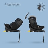 Maxi-Cosi Emerald 360 S i-Size, 360 draaibare autostoel, 0-12 j (40-150 cm), baby & peuter autostoel, 360° FlexiSpin-rotatie, 4 ligstanden, G-CELL-bescherming bij zijdelingse botsing, Tonal Black