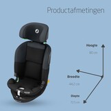 Maxi-Cosi Emerald 360 S i-Size, 360 draaibare autostoel, 0-12 j (40-150 cm), baby & peuter autostoel, 360° FlexiSpin-rotatie, 4 ligstanden, G-CELL-bescherming bij zijdelingse botsing, Tonal Black