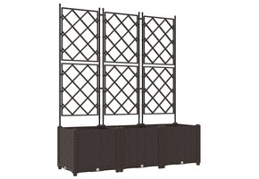 Tuindruppel met Trellis 3-delig Bruin - 36% Korting