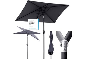 Grijze Balkonparasol Aluminium 210x140cm - 36% Korting!