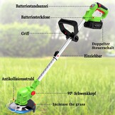 Draadloze Grasmaaier met 2x 21V 4.0Ah Accu's en 3 Bladen - 3-in-1 Telescopische Bosmaaier