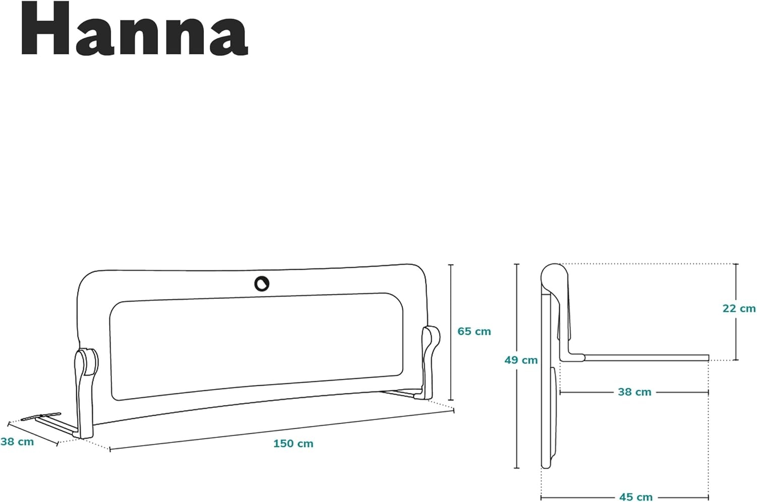 Lionelo Hanna Bedhekje 150x66 cm - 53% Korting