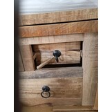 vidaXL Salontafel 70x70x40 cm ruw mangohout