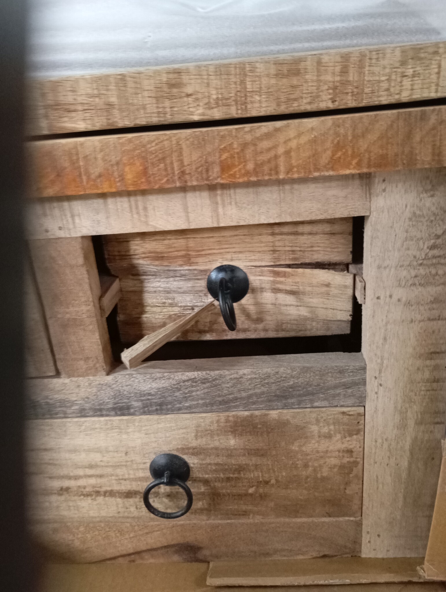 vidaXL Salontafel 70x70x40 cm ruw mangohout