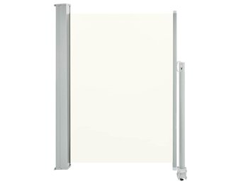 vidaXL Tuinscherm uittrekbaar 100x300 cm crèmekleurig
