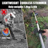 Accu Grastrimmer 4-in-1 Telescopisch met Koolborstelloze Motor en 2x 4.0Ah Batterijen