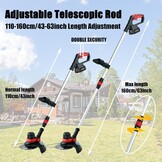Accu Grastrimmer 4-in-1 Telescopisch met Koolborstelloze Motor en 2x 4.0Ah Batterijen