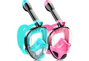 Volgelaats snorkelmasker: 180° zicht, anti-lek & condens