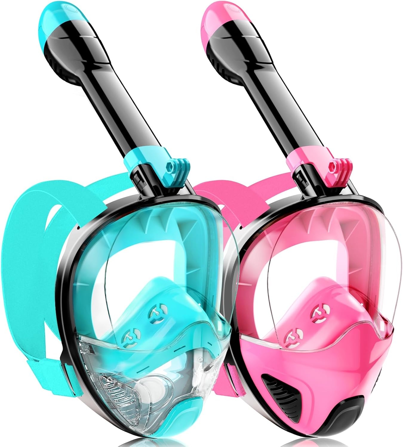 Seaview Snorkelmasker, volgelaatsmasker, 180 graden, duikmasker voor volwassenen en kinderen, anti-lek en anti-condens-snorkelset