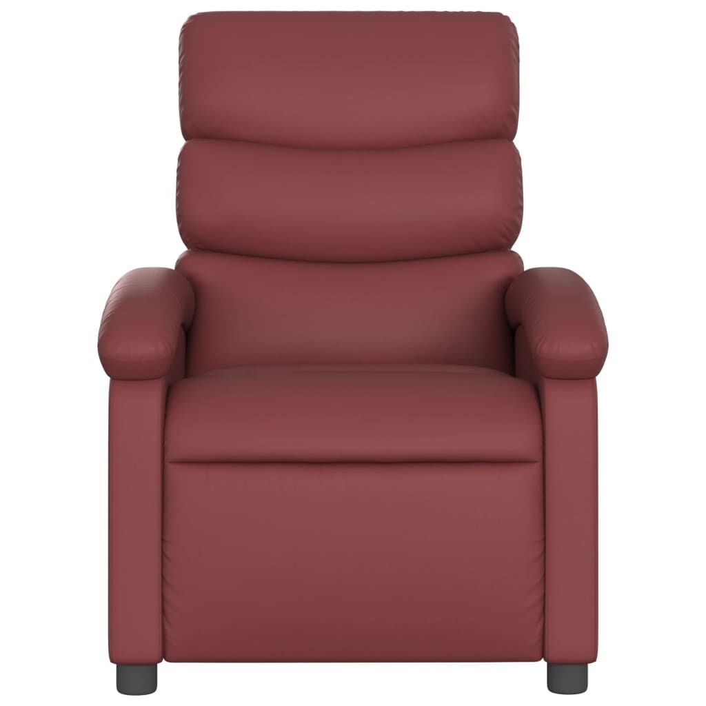 vidaXL Fauteuil verstelbaar kunstleer wijnrood