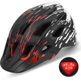 Fietshelm, lichtgewicht fietshelm met achterlicht en afneembaar vizier, 21 ventilatieopeningen fietshelm voor volwassenen, verstelbare maat 57-61